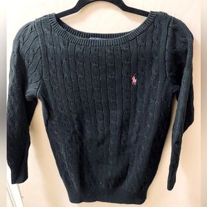 Ralph Lauren Black Cable Sweater